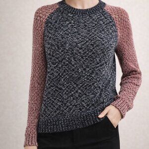 Rag & Bone Lory Melange Boucle Sweater Crewneck Colorblock M